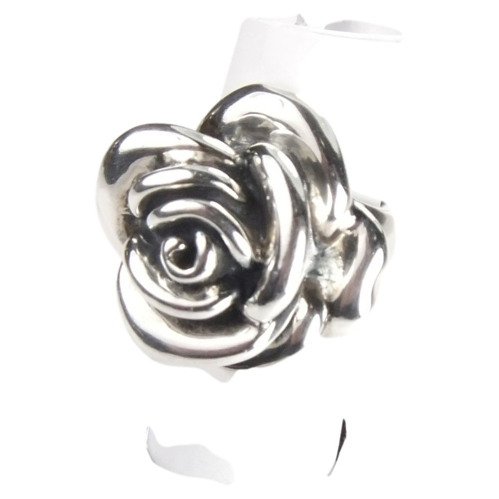 Sterling Silver Rose Ring -  Size 8 1/4 - Picture 2 of 4